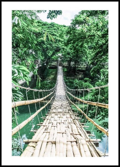 Bamboo Hanging Bridge Plakat Plakat / 70x100cm Bamboo Hanging Bridge Plakat Plakat / 70x100cm