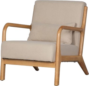 Woood Mark Loungestol - Beige/Lys gummitre 1733039-01-01 1615635-04-0 Woood Mark Loungestol - Beige/Lys gummitre 1733039-01-01 1615635-04-0