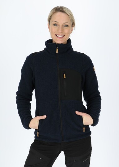 Swedemount Nordkap Pile Jacket W Navy/Black 34 Fleecetrøyer Swedemount Nordkap Pile Jacket W Navy/Black 34 Fleecetrøyer