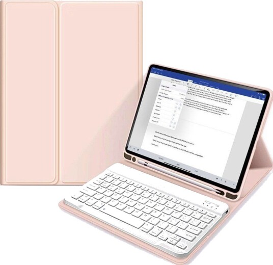 Tech-Protect iPad 10.9" (2022) Tech-Protect Keyboard Deksel Med Pencil Holder - Engelsk Layout - Rosa