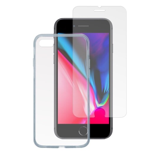 4smarts iPhone SE (2022 / 2020) / 8 / 7 4smarts Second Glass X-Pro 360° Protection Set (Deksel + Skjermbeskytter)