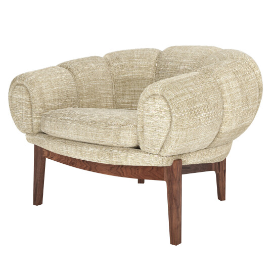 Gubi Croissant Lounge Chair Smilla / Oiled American Walnut