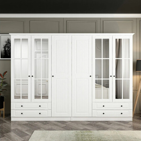 Fruitland Garderobe med Speil - Hvit