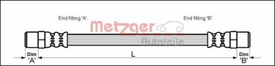 Bremseslange METZGER 4111351