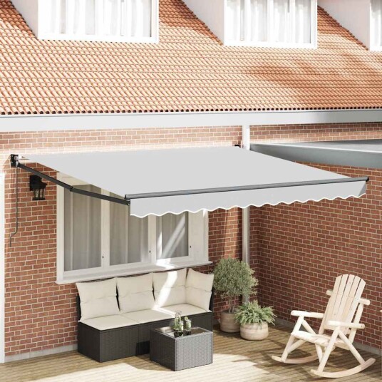 vidaXL Manuell markise 3 x 2,5 m Antrasitt Pulverlakkert aluminium
