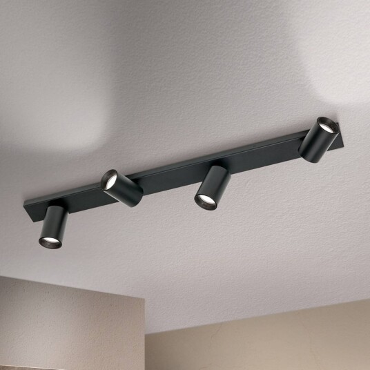 Orion Takspot Sean 4 lyskilder svart dimbar Sort Stue / spisestue Aluminium Moderne Orion Takspot Sean 4 lyskilder svart dimbar Sort Stue / spisestue Aluminium Moderne