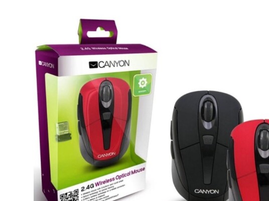 Canyon Trådløs Optisk Mus 1600 DPI med 6 Knapper - Sort