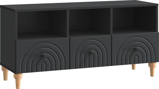  TV skap Svart 102 x 34,5 x 50 cm Konstruert tre