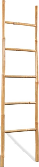 vidaXL Håndklestiger med 5 trinn bambus 150 cm