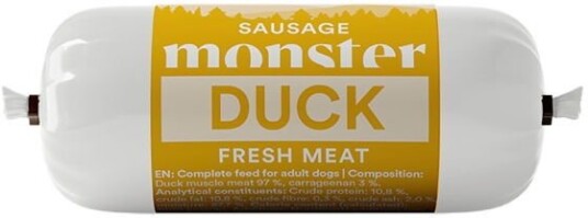Monster Pet Food Hundepølse med And 80 g - Våtfôr for Hund