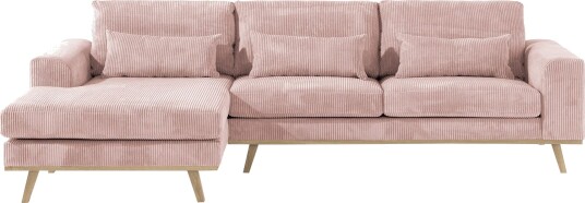 Copenhagen 4 seters Venstrevendt L formet Divansofa i Manchester Rosa
