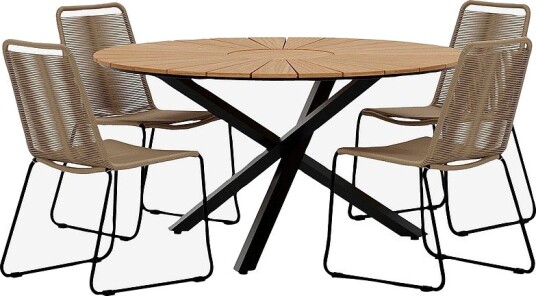 Venture Home Mexico Spisebord med Lindos stol Brun Venture Home Mexico Spisebord med Lindos stol Brun
