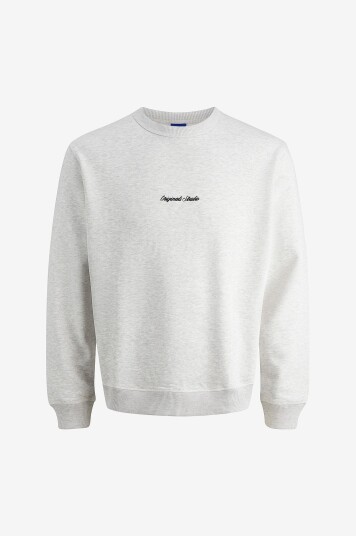 Jack & Jones Collegegenser jorNorrebro Emb Sweat Crew Hvit