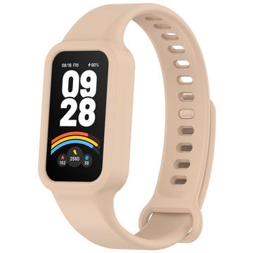 Xiaomi Smart Band 9 Active/Redmi Band 3 Erstatnings Silikonstropp med Integrert Ramme Rosa