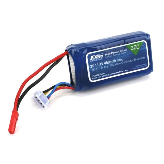 Eflite 11.1V 450mAh 3S 30C LiPo Battery: JST