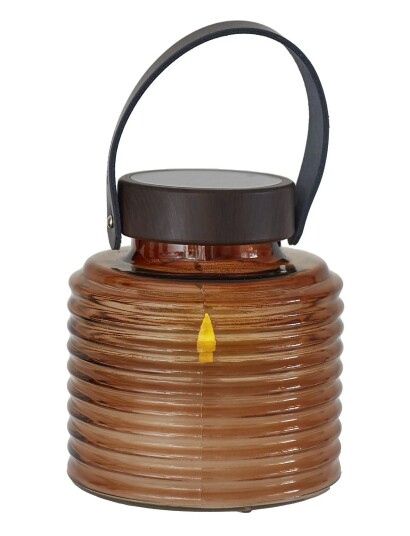 Sirius Home Aston Solar Krukke Ø12Xh12Cm Rav Brown 