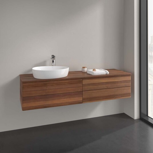 Villeroy & Boch Antao Servantskap med 4 skuffer 160x50x36 cm u/lys Valnøtt Villeroy & Boch Antao Servantskap med 4 skuffer 160x50x36 cm u/lys Valnøtt