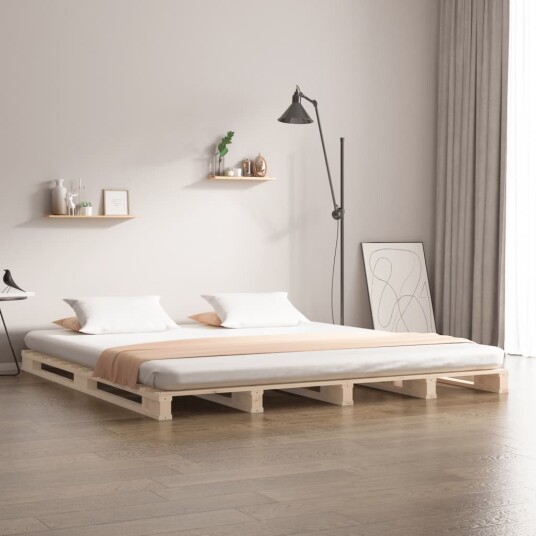 vidaXL Sengeramme 160x200 cm heltre furu
