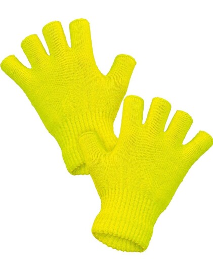 80"s Neon Gule Fingerløse Hansker 80"s Neon Gule Fingerløse Hansker