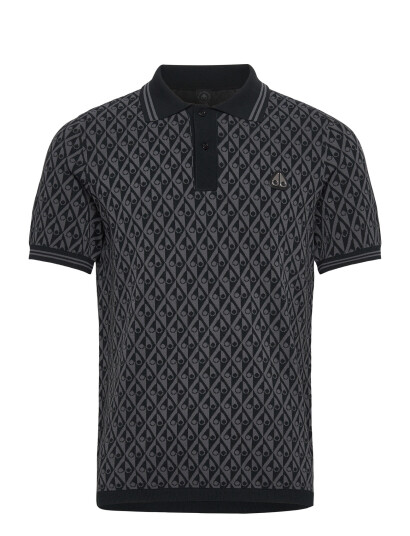 Moose Knuckles Apex Knit Polo Mono Black S Moose Knuckles Apex Knit Polo Mono Black S