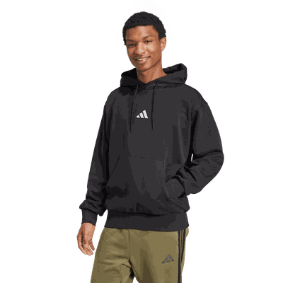 Adidas essentials feelcozy fleece hoodie hettegenser herre black 2xl