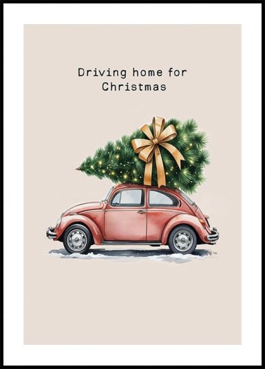 Driving Home for Christmas Poster Plakat / 50x70cm
