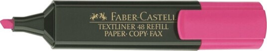 Faber-Castell Textliner 48 Refill Markeringspenn Fluorescerende Rosa Vannbasert Blekk 1-2-5 Mm