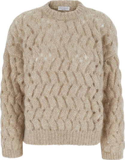 Brunello Cucinelli Dame Strikkevarer Beige XS,
