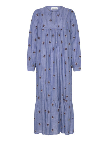 Lollys Laundry Latourll Maxi Dress Ls   Blue   M