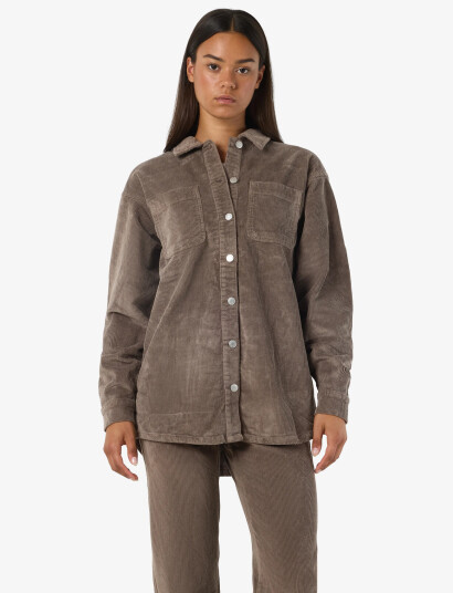 NOISY MAY Nmcord Alva L/S Shacket Noos Brown XL NOISY MAY Nmcord Alva L/S Shacket Noos Brown XL