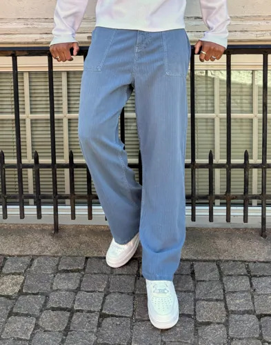 Que Sera Sera William Workwear Pant Cargobukser Blå
