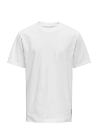 ONLY & SONS Osjmax Life Ss Stitch Tee Jrs Noos White 110 116