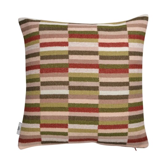 Røros Tweed Ida pute 50x50 cm Olive burgundy