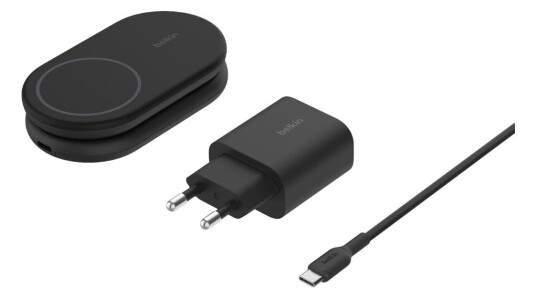 Belkin BoostCharge 15W Magnetisk Trådløs Lader 2-i-1 Svart Belkin BoostCharge 15W Magnetisk Trådløs Lader 2-i-1 Svart