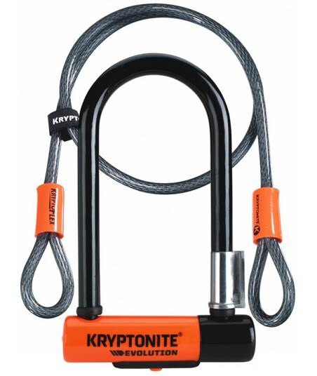 Kryptonite Evolution Mini 7 Bøylelås Og Wire Kryptonite Evolution Mini 7 Bøylelås Og Wire