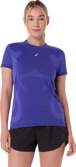 Asics Women"s Road Seamless Short Sleeve Top Cobalt Burst/Eggplant XL