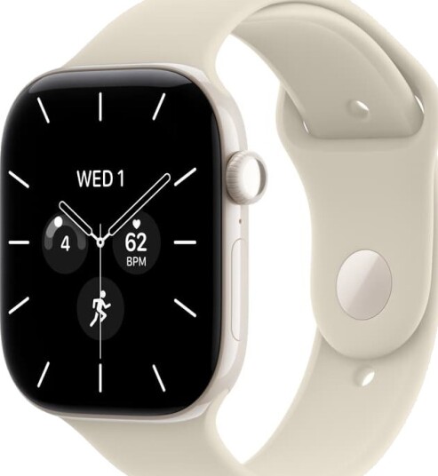 Apple Watch Series 12 46mm CEL (perlehvit keramikk/sand Sport Band) M/L