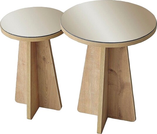 Hanah Home   Sidebordsett Luna   Beige