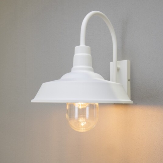 Trapani Vegglampe Hvit E27 Gløde Klart glass Trapani Vegglampe Hvit E27 Gløde Klart glass