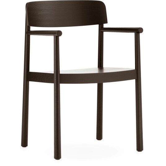 Normann Copenhagen Timb Stol Med Armlene Brun