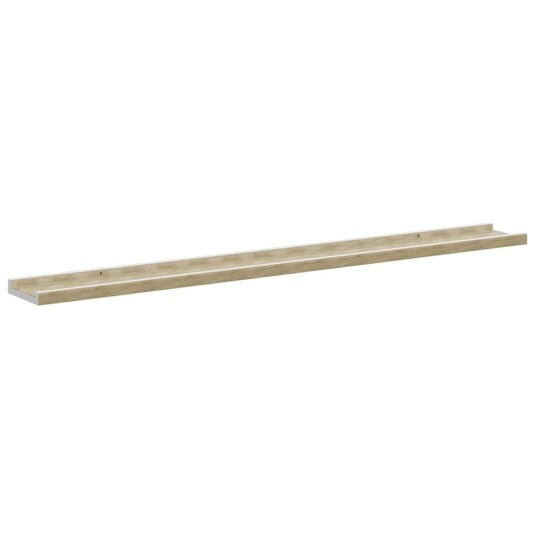 vidaXL Vegghyller 4 stk hvit og sonoma eik 100x9x3 cm vidaXL Vegghyller 4 stk hvit og sonoma eik 100x9x3 cm