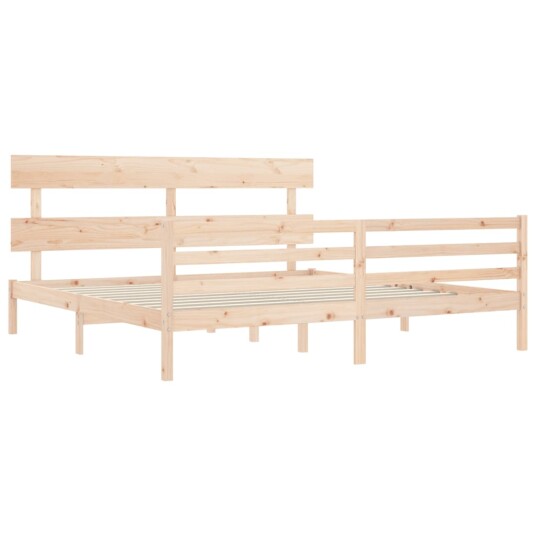vidaXL Sengeramme med hodegavl 6FT Super King heltre