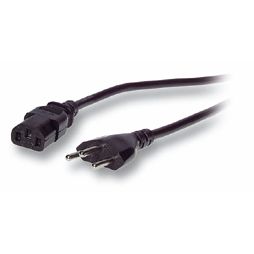 EFB ELEKTRONIK Netzleitung Schweiz C13 180° schwarz teilisoliert,2 m,