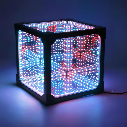 Infinity Cube 15x15 RGBIC 3D lys effekt inkl. fjernkontroll USB tilkobling Infinity Cube 15x15 RGBIC 3D lys effekt inkl. fjernkontroll USB tilkobling