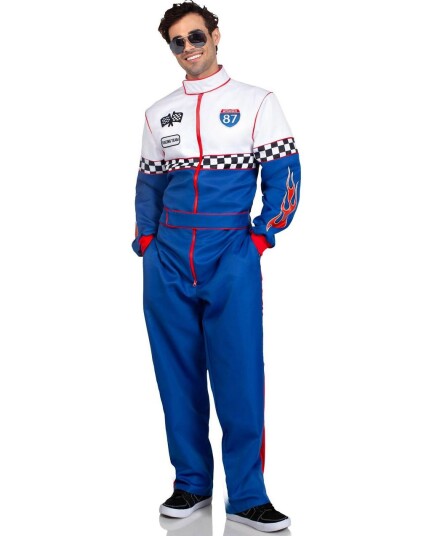 Speedway Racer   Formel 1 Jumpsuit Kostyme til Herre   Medium