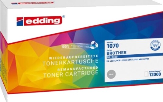 Edding Edd-1070, Kompatibel, Brother, Dcp-L 2510 D/ 2512 D/ 2530 Dw/ 2537 Dw/ 2550 Dn, Hl-L 2310 D/ 2350 D/ 2357 Dw/ 2370 Dn/ 2372 Dn/..., 1 Stykker, 12000 Sider, Sort