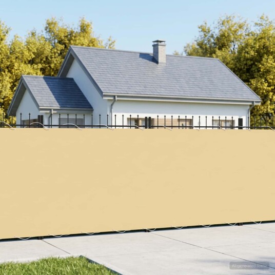 vidaXL Balkong privat skjerm 1,5 x 15 m Stoff med PU belegg Beige