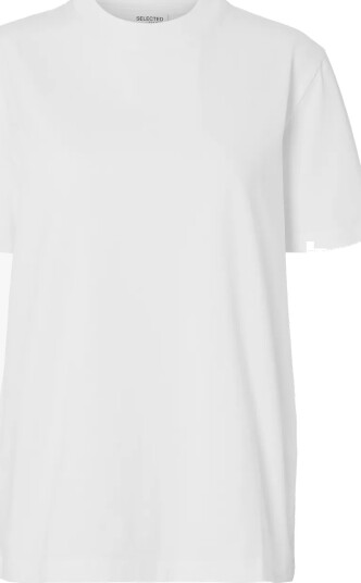 Selected Femme Relax Colwoman Short Sleeve Mock Neck Tee Hvit XS