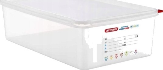 Beholder Araven Lufttæt L53xb32.5Xh15cm 1/1Gn 20.5Ltr Polypropylen Låg Klar,Stk