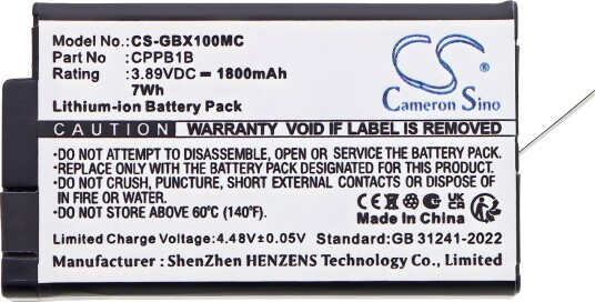 Cameron Sino Batteri til GoPro Max 2 Cameron Sino Batteri til GoPro Max 2